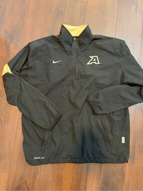 Nike Army Black Knights 1/4 Zip Windbreaker Jacket medium West Point USMA